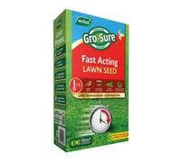 Gro-Sure Fast Acting Lawn Seed 50M² Quick Growing Hard Wearing Grass Ideal For Bare Patches & Overseeding