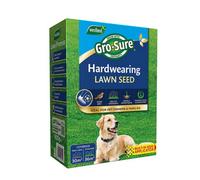 Gro-Sure Hard Wearing Lawn Seed 30M² Box, Durable Grass Seed For New Lawns, Overseeding & High Traffic Areas