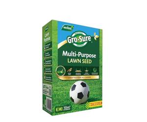 Gro Sure Multi Purpose Lawn Seed - Fast-Growing, Durable Grass Seed for Healthy Lawns - Ideal for General Lawn Care, Repair, Over-Seeding, and Bare Patch Coverage (10m2)