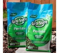 Gro-Sure Perlite 2-5mm Lightweight Volcanic Compost Additive, Peat-Free, Improves Root Aeration Twin Pack