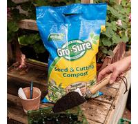 Gro-Sure Seed & Cutting Compost - Super Fine Grade, Seaweed-Enriched, With Vermiculite, 20 Litre Bag