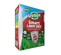 Gro Sure Smart Lawn Seed Fast Start - Fast-Germinating Lawn Seed for Healthy, Green Grass - Ideal for New Lawns, Bare Patches, and Overseeding - Perfect for Garden, 1kg (25m2)