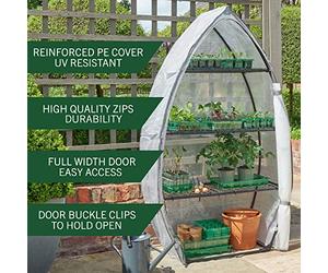 Gro-Sure Visiroot 12 Tray 4 Tier Grow House/Cold Frame Replacement Cover - White