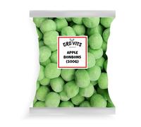 GRO VITS - Apple Bonbons Sweets | 500 Gram Bulk Bag | Dusted Green Bon Bons Chewy Retro Classic Assorted Pick and Mix Sweets for Parties, Gifts, and Sharing - 500g