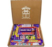 GRO VITS - Chocolate Gift Box Hamper - 10 Mini Chocolate bars, Gift Letter Box Friendly, Sweet Treat Gift Box, Perfect for Presents, Surprises and Special Occasions, Valentine Gifts