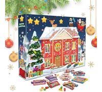 GRO VITS - Christmas Sweet Advent Calendar 2025 - 24 Day Countdown Calendar with Retro Sweets Like Love Hearts, Refreshers & Drumsticks - Fun Festive Gift for Kids & Adults 220g