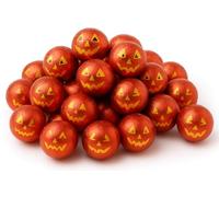 GRO VITS - Milk Chocolate Pumpkins 30 Pack - Foil Wrapped Chocolate Balls - Halloween Sweets for Trick or Treat, Spooky Candy, Party Bags & Pick and Mix - Individually Wrapped Treats