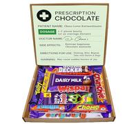 GRO VITS - Prescription Chocolate Gift Box - 10 Mini Chocolate Bars Funny Gifts Chocolate Gift Box Perfect for Get Well Soon Gifts, Presents, Birthdays, Fathers Day Gifting And Treats