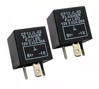 GROBARPART 2 Packs CF-13 CF13 JL-02 EP34 EF34 Led Flasher Relay 3 Pin Turn Signal for Car and Hazard Warn Hyper Blink Flash or No Flashing GL-02 GL02 JL02