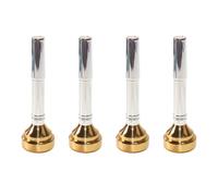 Grobo Silver Plated Trumpet Mouthpiece Gold Brass 7C 5C 3C 1.5C Heavy Duty Small Shank For Beginners Professional Players