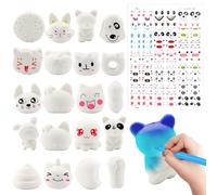 GROBRO7 20pcs DIY Squeeze Toys Set for Kids Kawaii Slow Rising Squeeze Toys | Food Animal Fruit Pack Cute Soft Creamy Stress Relief for Bag Fillers Party Favors Supplies Birthday Gift Prize