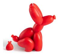 GROBRO7 Balloon Dog Candles Danish Pastel Scented Room Decor, 2pcs Pooping Balloon Dog Pine Scent Aromatherapy, Creative Small Animals Candle for Desk Statues, Winter Christmas Housewarming Gift, Red