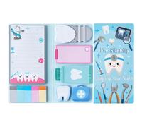 GROBRO7 Cartoon Sticky Notes Set - 550 Sheets Funny Self-Stick Notepads, Cute Teeth Sticky Notes Novelty Tooth Shaped Paper Clips Writing Memo Pads Page Marker for Home Office School Gift (Dentist)