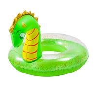 GROBRO7 Green Dinosaur Inflatable Pool Giant Float with Glitters Summer Swimming Pool Ring Outdoor Water Lounge Raft Vinyl Swimming Floaty Pool Toy Beach Party Supplies for Adults Kids(10+ Years)