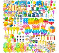 GROBRO7 Party Bag Fillers for Kids, 206Pcs Small Toys Bulk for Pinata Filler, Silicone Fidget Toys for Prize Box, Assortment Set for Classroom Prizes Rewards, Goodie Loot Bag Birthday Party Favors