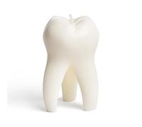 GROBRO7 Tooth Candle Danish Pastel Scented Room Decor, Natural Soy Wax Vanilla Incense Aromatherapy, Dental Candles Gift for Teen Room Decoration, Desk Statues, Festival Party Housewarming Gift(Milky)