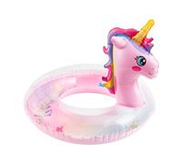 GROBRO7 Unicorn Inflatable Pool Float - Giant Unicorn with Glitters, Pink Cute Sparkling Tubes Floating Pool Toys Outdoors for Baby Kids Summer Beach Swimming Party Decorations, Age 3 to 8