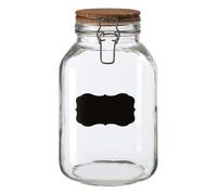 Grocer Large 3L Glass Storage Jar Dried Food Pasta Grain Clip Top Airtight Lid