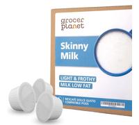 Grocer Planet - Skinny Milk - 80 Pods compatible with Dolce Gusto Machines | Made in Italy | Low Fat | No Sugar Added | 80 Capsules | 80 Servings