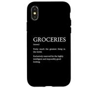 Groceries Definition - Funny Sarcastic Groceries Explanation Case for iPhone X/XS