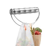Grocery Bag Holder: Stainless Steel, 50 Lbs Grocery Cargo Load Capacity, Command Handle Carrier | Support for Supermarkets, Home Organization