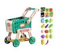 Grocery Cart for Kids | Toy Grocery Cart Kids Play Kitchen Accessories | Pretend Play Educational Toys Fake Food for Boys Girls Toddler Birthday Learning Party Family Fun