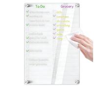 Grocery List Magnet Pad for Fridge,with 3 Markers - Magnetic Acrylic Weekly Planner,for Planning Wall Desk Dormitory Kitchen Home Apartment Kids Mom
