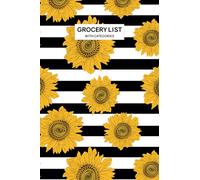 Grocery List With Categories: Organized by 11 Category Section Making It Easy to Jot Items Down as Well as Find Them Small Size Cute Gift for Yellow Sunflower Lover