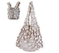 Grocery Tote - Washable Pocket Pouch, Folding Shopping Bag with Reinforced Shoulder Straps, Compact Reusable Grocery Storage, Ideal for Daily Commutes Kitchen Picnics