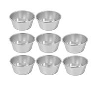 GROCKSTR 8 Pieces Individual Molds Pudding Molds Cups Mini Chocolate Molten Pans Non-Stick Cupcake Cake Cookie Pudding Mold