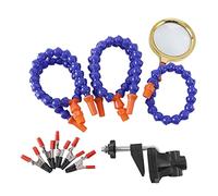 GROCKSTR Bench Table Soldering Station with 5Pc Flexible Arms Soldering Iron Holder PCB Welding Repair Third Hand Tool