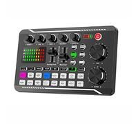 GROCKSTR F998 Sound Card Microphone Sound Audio Interface Mixer Sound Card Mixing Console Amplifier for Phone PC