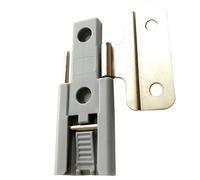 GROCS 4PCS Cupboard Folding Door Wardrobe Built-in Plastic Accordion Folding Hinge Wardrobe Systems Tracked Hinge, White