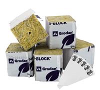 Grodan 1.5" Rockwool Starter Mini-Blocks + Twin Canaries Chart (30 Blocks)