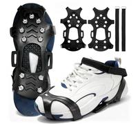 Grödel Crampons, Non-Slip Shoe Spikes, Grödel Crampons for Men and Women with 11 Stainless Steel Teeth Spike for Shoes Winter, Spikes Shoes for Walking, Hiking, Trekking, Ice Fishing, Winter, Outdoor