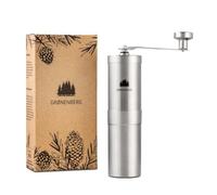 Grönenberg Manual Coffee Grinder with Ceramic Grinding Mechanism, Coffee Grinder, Espresso Grinder, Stainless Steel, Fully Adjustable Coarseness Setting