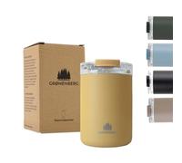 Groenenberg Thermal Mug 320 ml | Coffee Cup to Go 100% Leak-Proof | Keeps at least 4 h warm | Coffee to Go Cup made from Recycled Stainless Steel (Mustard)