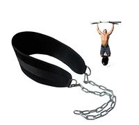 Grofitness Dip Belt with Chain Weightlifting Waist Support Belt Body Building Gym Workout Exercise Pull Up Chain Dipping Belt (Style#2)