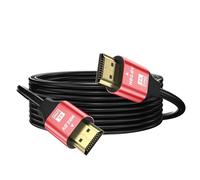 grofyllaa 4K Hdmi Cable 15M, High Speed Hdmi 2.0 Cable 4K@60Hz 2K@120Hz, 3D ARC Gold-Plated Connector Ethernet Audio Video Return HDMI Cord for HDTV/Blu Ray Playback/Projectors/Laptops/PS4/PS5(Red)