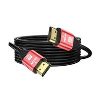 grofyllaa 4K Hdmi Cable 5M, High Speed Hdmi 2.0 Cable 4K@60Hz 2K@120Hz, Gold-Plated Connector 3D ARC HDCP 2.2 &2.3 for HDTV/Blu Ray Playback/Projectors/Laptops/PS4/PS5(Red)