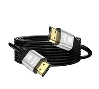 grofyllaa 4K Hdmi Cable 7.5M, High Speed Hdmi 2.0 Cable 4K@60Hz 2K@120Hz, Gold-Plated Connector 3D ARC HDCP 2.2 &2.3 for HDTV/Blu Ray Playback/Projectors/Laptops/PS4/PS5(Silver)