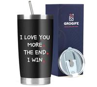 Grogife Gifts for Him Anniversary Valentines Birthday, Romantic Present for Boyfriend Husband - I Love You Gift for Him Boyfriend, Gifts for Men Fiance Valentine Day, Tumbler & Travel Mug 600ml