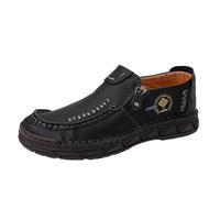 Grogs Shoes Men's Traditional Casual Shoes for Men Handmade High End Driving Boots Slip On for Travel Outdoor Activities. 13 Retro Shoes Men, black, 8 UK