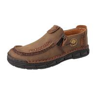 Grogs Shoes Men's Traditional Casual Shoes for Men Handmade High End Driving Boots Slip On for Travel Outdoor Activities. 13 Retro Shoes Men, khaki, 11 UK