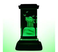 Grogu The Child 3D Holographic Crystal Light - Officially Licensed Laser-Etched Mandalorian Collectible LED Lamp, Disney Star Wars Merchandise Gifts & Desk Accessories | Paladone