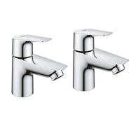 Grohe BauEdge Basin Pillar Taps
