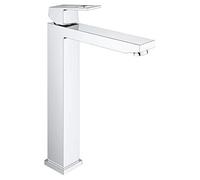 GROHE 23406000 Eurocube Bathroom Tap for Free-Standing Basins (Smooth Body, Extra High Spout and Ecojoy)
