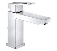 GROHE 23445000 Eurocube Bathroom Tap (Pop-Up Waste, Medium High Spout and Ecojoy)