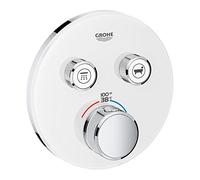 GROHE 29160LS0 Grohtherm Smartcontrol Dual Function Thermostatic Trim with Control Module, Moon White, Without SmartBox