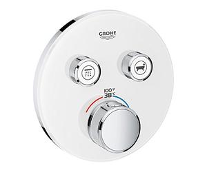 GROHE 29160LS0 Grohtherm Smartcontrol Dual Function Thermostatic Trim with Control Module, Moon White, Without SmartBox